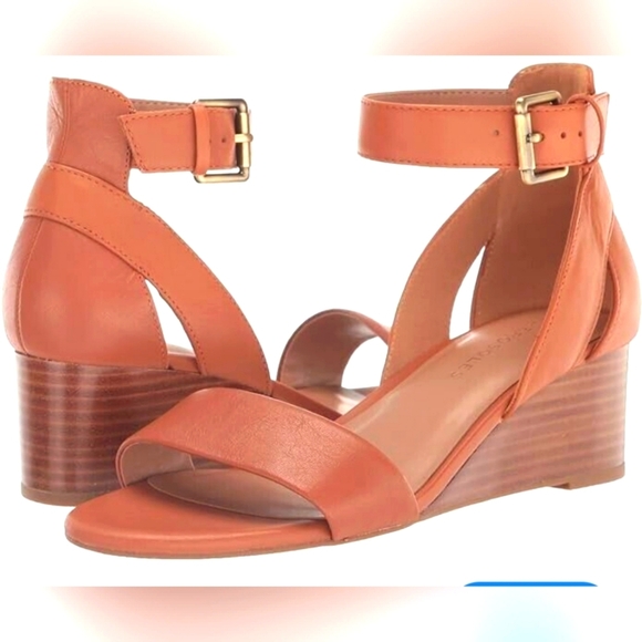 Aerosoles Shoes - Aerosoles Woman's Wedge Sandal Tan Leather Size 7.5M